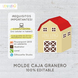 Kit Imprimible Molde Caja Granero (100% Editable)