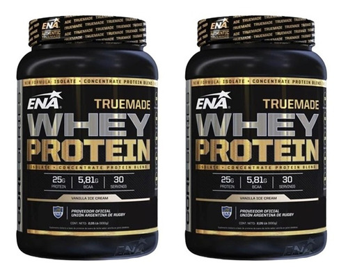 2 Proteínas Whey Protein Ena True Made 30 Servicios Isolate