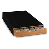 Suporte P/ 40 Capsula Café Nespresso Madeira Bambu Mesa 40cm Cor Preto