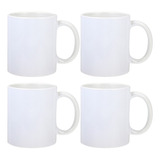 Taza Blanca De Sublimación White Mugs, 4 Unidades