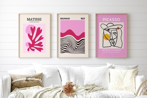 Cuadros Decorativos Matisse, Picasso, Bauhaus Rosa Setx3