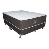 Conjunto Cama Box Star Queen De Molas Ensacadas Ortobom Cor Preto / Cinza