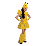 Conjunto De 4 Piezas Espectáculo Disfraces De Rol Pikachu Cosplay Para Niños Fiesta Cumpleaños Halloween