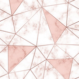 Papel De Parede Adesivo Triangulos Rosé E Rosa Bebê Sala 3m