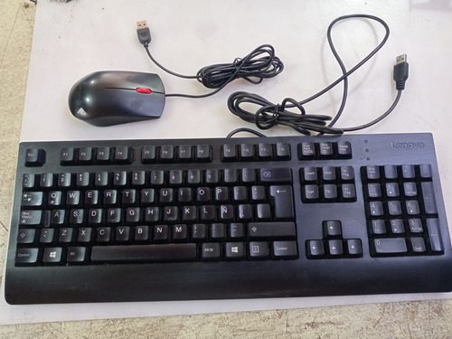 Combo Teclado Mouse Usb Lenovo Original Usado 00xh712 Kbbh21