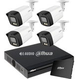 Kit 4 Camaras Seguridad Dahua Con Audio 1080p 2mp + 1tb
