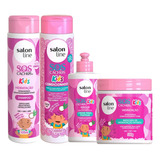 Kit Salon Line Sos Cachos Kids Hidratação C/4