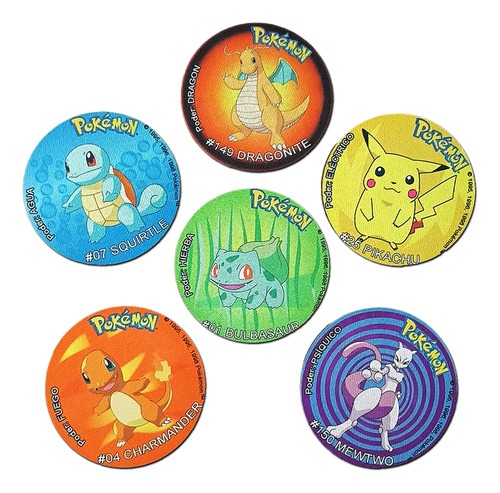 Tazos Pokemon - Posavasos Pack De 6 Unidades