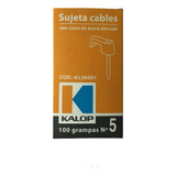 Grampas Sujeta Cable N° 5 Cable Coaxil Pack X2 Cajas Kalop