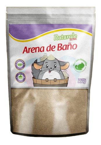 Arena De Baño Naturale 900g Chinchilla Hámster Roedores Color Marrón