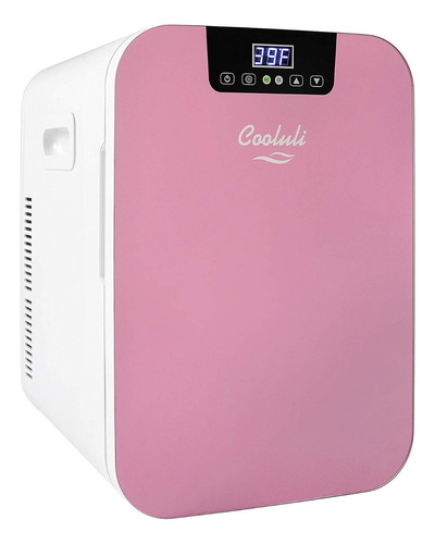 Mini Refrigerador Compacto 20 Litros Termostato Digital Coo Color Rosado