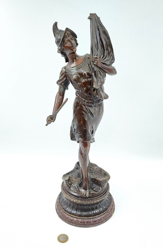 Estatua Antigua Petit Bronce Europeo Siglo Xix - Arte
