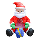 Inflable Navideño Santa Claus Con Luz Led De 1.20 Metros 