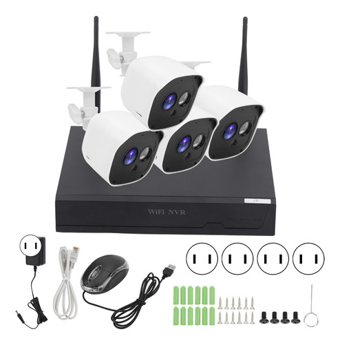 Grabadora Cctv, Kit De Vídeo Wifi, Nvr, 8 Canales, Visión Re