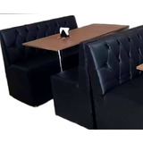 Kit Com 2 Poltronas Booth Preto E 1 Mesa 1.50m Sku_235