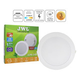 Plafon Led 24w Empotrable Luz Calida Redondo 10pzs Jwj Color Blanco