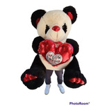 Panda Oso Panda De Peluche Gigante + Corazón Letras Tqm