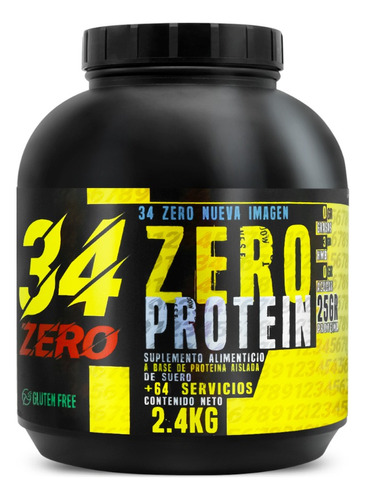 Suplemento En Polvo 34 Zero Supplements  Proteína Proteína Isolate Sabor Rompope En Bote De 2.4kg