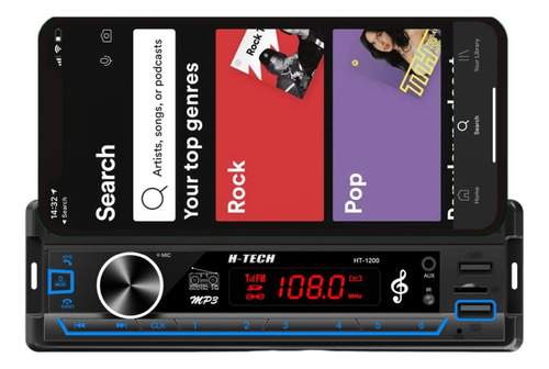 Auto Radio Bt Com Suporte De Celular App Conect Tipo Pioneer