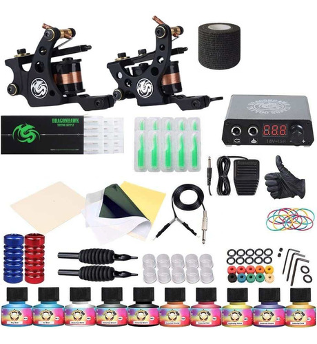 Kit Tatuaje Tatuar Tattoo 2 Maquinas Profesionales