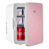 Vevor Mini Refrigerador Pequeño Portátil 12v 48w 10l Rosa