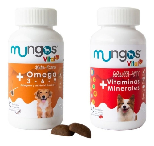 Combo Omegas 3,6 Y 9  + Multivitivitaminico Mungos Perros