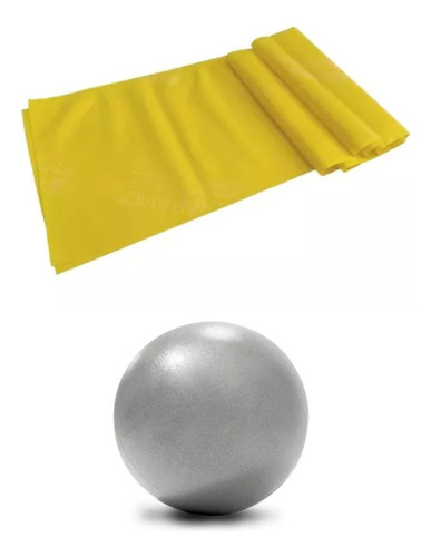 Kit De Pelota Para Pilates 21 Cm + Banda Larga Theraband