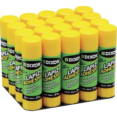 Làpiz Adhesivo Dixòn Mediano 21g .20 Piezas Color Blanco | Envío gratis
