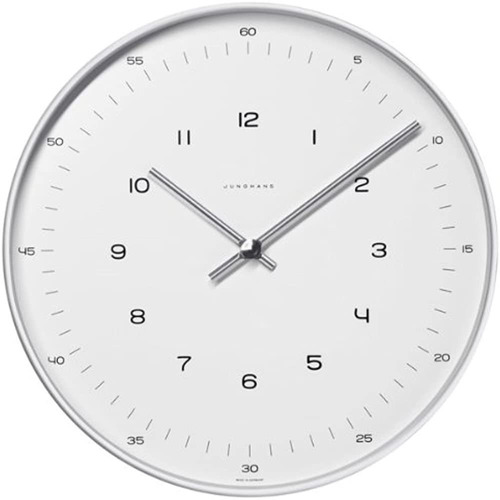 Junghans Max Bill Clock.22cm Diam. Caja De Acero Inoxidable.