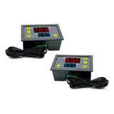 2 Pçs Controlador Sensor Termostato Aquário W3230 110 220v