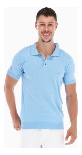 Playera Polo Hombre Tejida Porto Blanco Manga Corta Lisa