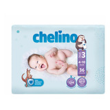 Pañales Chelino Love Talle 3 -m- (4-10kg) X36u. Importados 