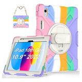 Funda Para iPad 10ª Gen Silicona De Grado Militar Multicolo