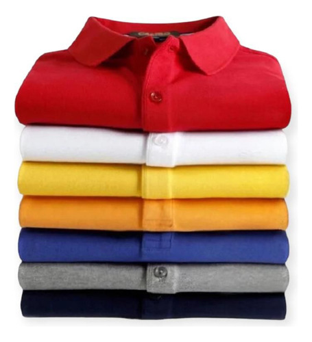 Kit 05 Camisas Gola Polo Masculina  Frete Grátis