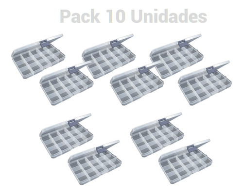 Pack 10 Mini Caja Organizadora 15 Espacios Multipropósito