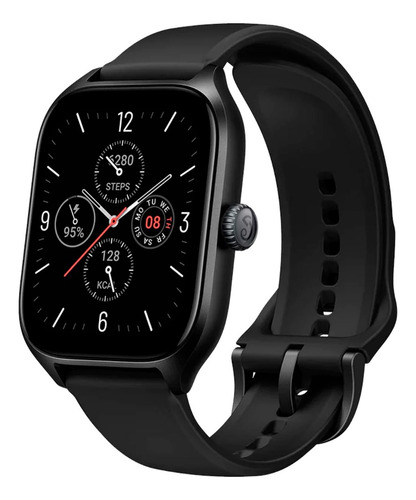 Smartwatch Amazfit Fashion Gts 4 1.75  Caja  Infinite Black, Malla  Infinite Black De  Fluoroelastómero A2168