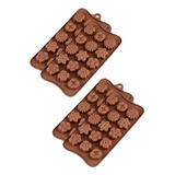 X4 Moldes De Chocolate Moldes Chocolate Silicona 5 Flores N1