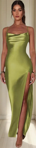 Vestidos De Noche Con Tela Satinada Y Detalles Metálicos | MercadoLibre