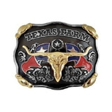 Fivela Cowboy Country Texas Farm Longhorn Luxo Original Lançamento Para Cinto Exclusiva Rodeio Barata