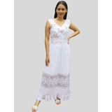 Vestido Yulisa Blanco Bordados Cartago Edis