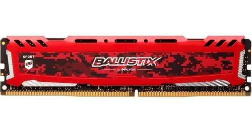 Memoria Ram Crucial Ballistix Sport Lt 16gb Ddr4 2400mhz Red Disipada