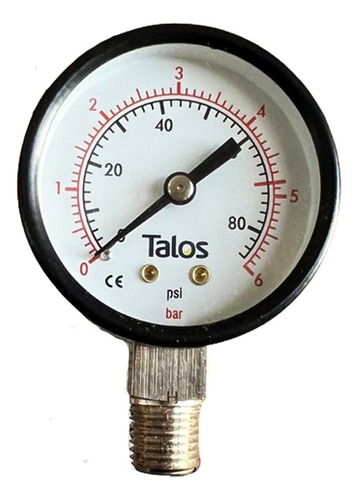 Repuesto Manómetros Regulador Co2 Talos  Baja 0-6 Bar