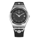 Reloj Swatch Queen's Fashion Yls462 Color De La Correa Negro Color Del Bisel Gris Color Del Fondo Negro