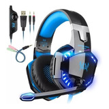 Diadema Gamer Pro-cascos Para Pc G9000 Black Y Blue