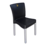 Silla Presidente Mascardi Negro Plastico Apilable