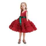 Vestido Navideño Para Niñas Y Bebes (2 Cintas Roja Y Verde)