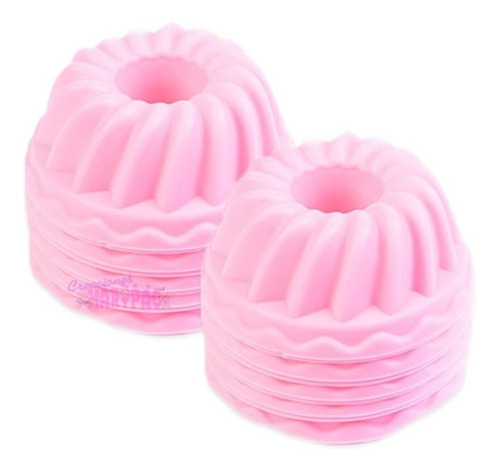 Moldes De Silicon Rosca Mini Gelatinas Pan 10 Pzas+2 Regalo 