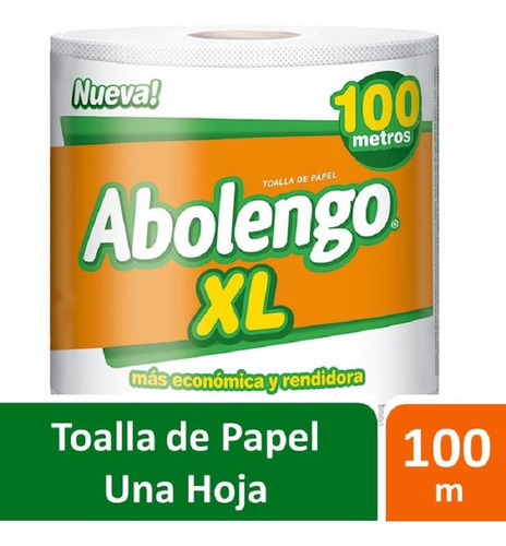 Toalla De Papel  Dh Xl Abolengo 1*100mt(3 Unidad) Super