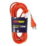 Extension Multiple Naranja 10mt 1 Puerto Ref Wj-c013 Megawat