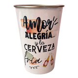 Vaso Cervecero De Acero Inoxidable 470cc Frase Mod.05